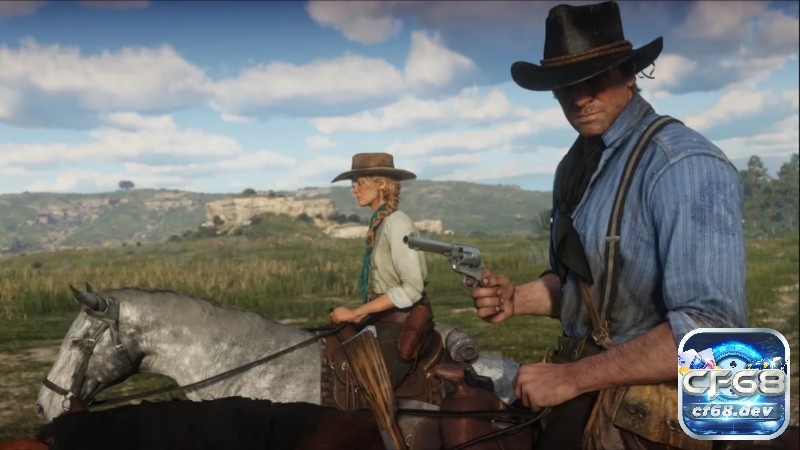 Game Red Dead Redemption 2: Trở về miền Tây hoang dã Arthur Morgan săn bắn và cưỡi ngựa trong Red Dead Redemption 2