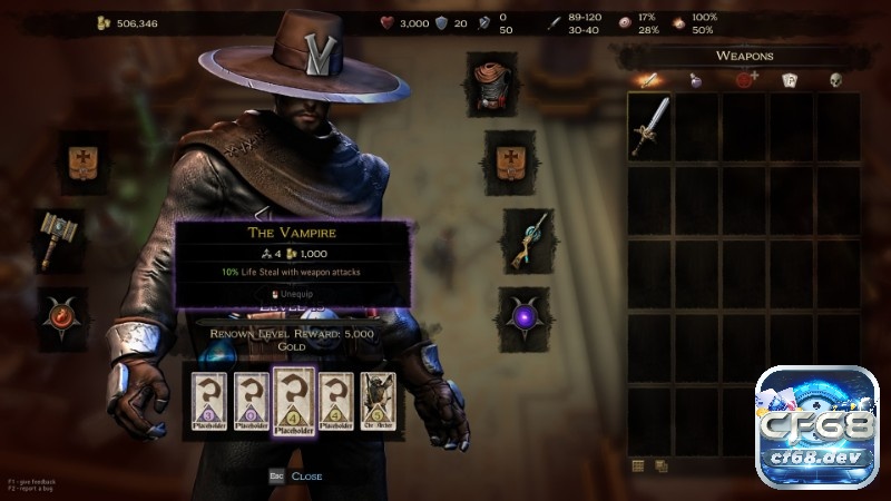 Game Victor Vran: Trải nghiệm săn quái Gothic cực cuốn Hệ thống build không khóa class giúp Victor Vran linh hoạt giữa nhiều phong cách chiến đấu