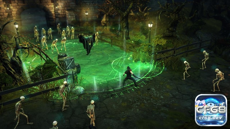 Game Victor Vran: Trải nghiệm săn quái Gothic cực cuốn Lối chơi của Victor Vran nhấn mạnh né đòn, nhảy tránh và tung kỹ năng giữa các đợt quái đông