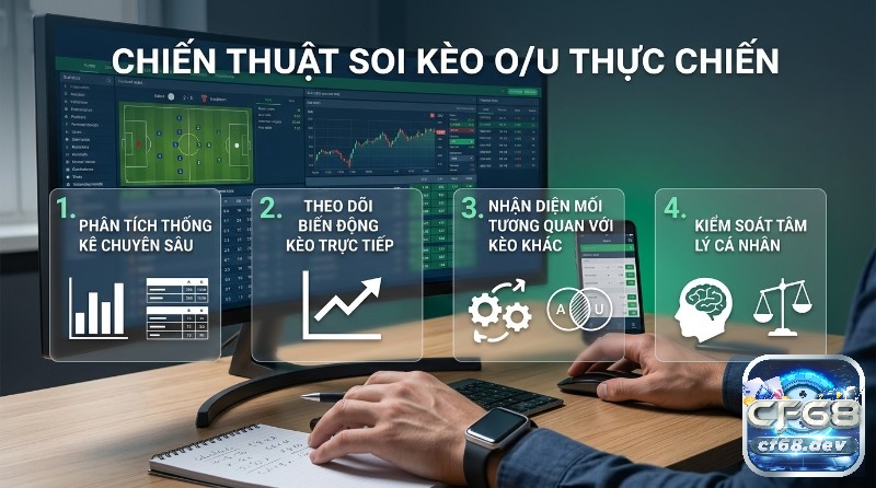 Kèo over/under toàn trận: Hướng dẫn từ A-Z, soi kèo 2026 Chiến thuật soi kèo over/under toàn trận thực chiến: 4 bước phân tích thống kê, theo dõi biến động, nhận diện tương quan kèo, kiểm soát tâm lý trên màn hình máy tính