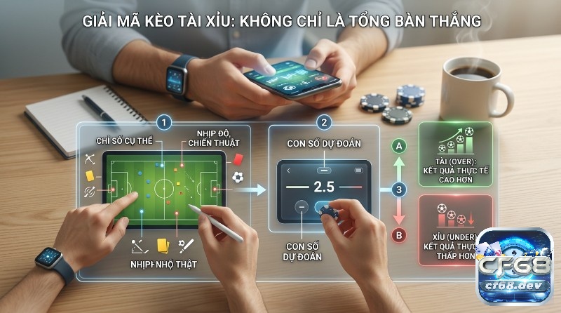 Kèo tài xỉu là gì? Bí quyết đọc kèo chuẩn, thắng lớn Giải mã kèo tài xỉu là gì: Người chơi phân tích chỉ số cụ thể, nhịp độ, chiến thuật trên sân bóng để dự đoán Tài/Xỉu 2.5