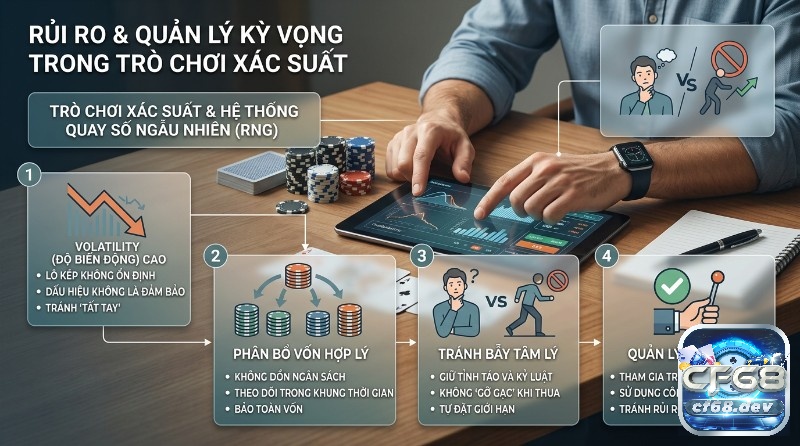 Lô kép là gì? Khám phá định nghĩa chuẩn, uy tín nhất Phân tích rủi ro và quản lý kỳ vọng trò chơi xác suất: biến động, phân bổ vốn, tránh bẫy tâm lý, quản lý bản thân