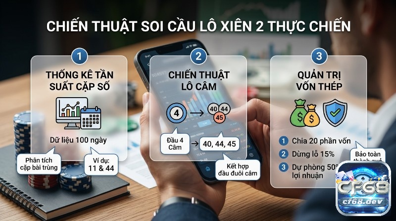 Lô xiên 2 là gì? Tỷ lệ ăn siêu hấp dẫn, cách chơi dễ hiểu Chiến thuật soi cầu lô xiên 2 là gì: thống kê tần suất 100 ngày, lô câm đầu 4 (40, 44, 45), quản trị vốn thép chia 20, dừng lỗ 15%, dự phòng 50%