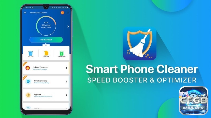 Tăng tốc độ game cho android: Tối ưu trải nghiệm hiện nay Smart Phone Cleaner tăng tốc game Android