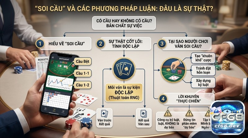 Hướng dẫn chơi Baccarat online dễ hiểu, thắng lớn 2026 Soi cầu Baccarat trên ứng dụng: nhận diện cầu bệt, cầu 1–1 và cầu 1–2, hiểu tính độc lập của RNG, xây dựng khung quản lý cược và những kinh nghiệm thực chiến cần lưu ý